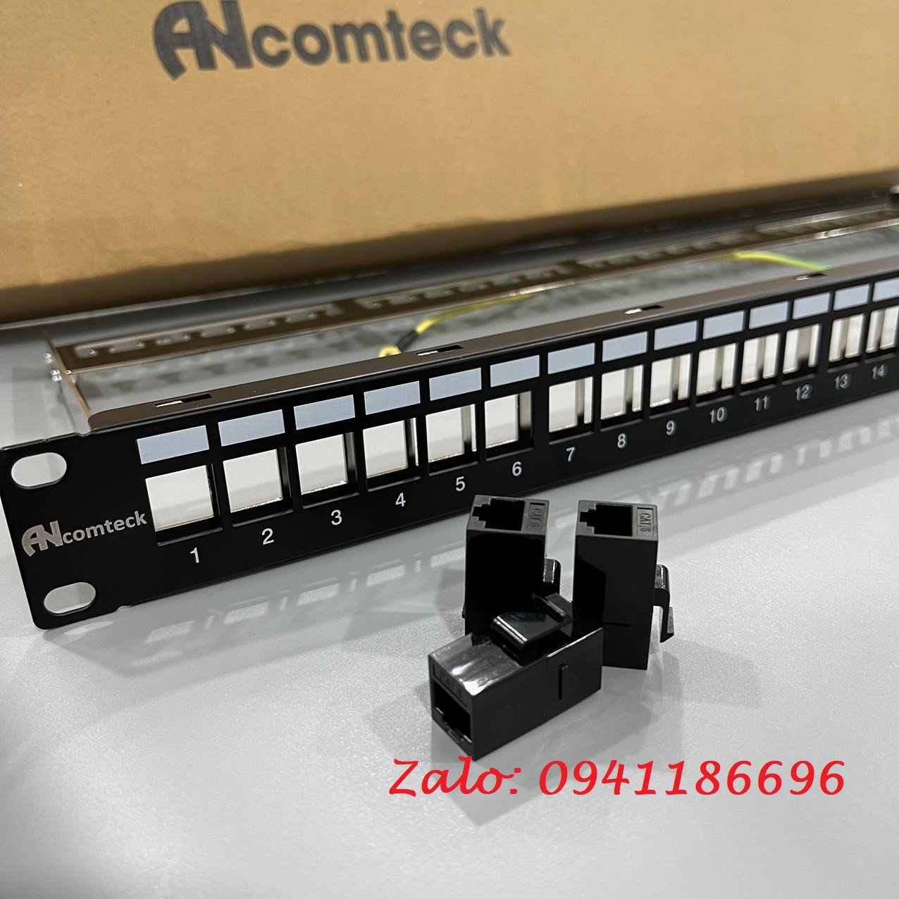 3 Thanh đấu nối mạng RJ45-RJ45 24 cổng CAT6 UTP mã ACT-24S1U, ACT-6U-88 ANCOMTECK