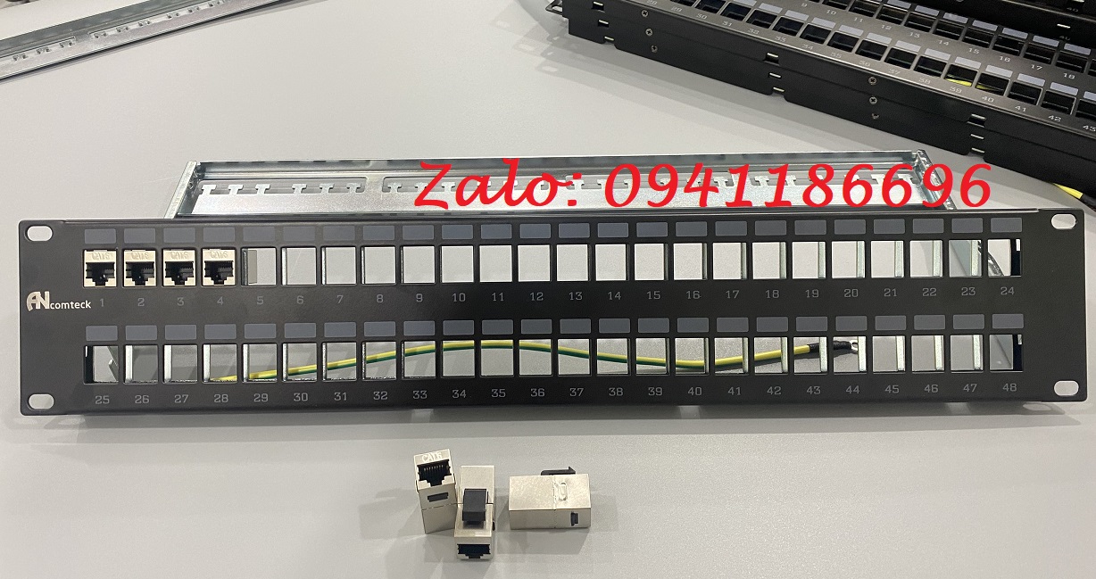 5 Thanh đấu nối mạng RJ45-RJ45 24 cổng CAT6 UTP mã ACT-24S1U, ACT-6U-88 ANCOMTECK