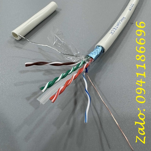 3 Cáp mạng CAT6A FTP-STP bọc bạc chống nhiễu, Ancomteck mã K ACT-BOX305-6AWHITE