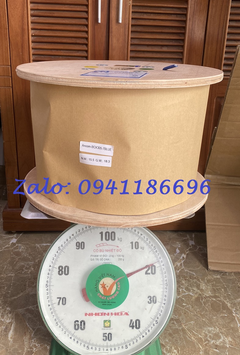 8 Cáp Mạng ANCOMTECK Cat7 4 Pair 23AWG LSZH màu xanh dài 305m/Cuộn, Chính Hãng