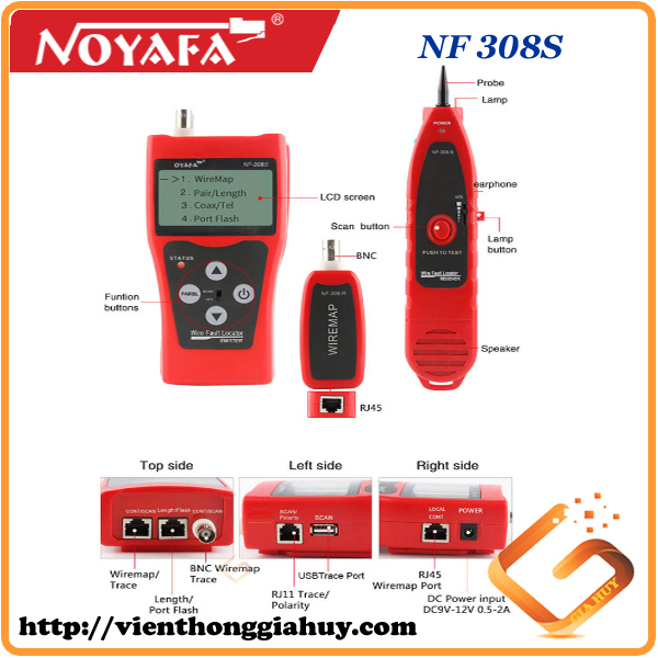 1 Máy test mạng NF308S - Đo số M, dò tín hiệu cáp, kiểm tra thông dây