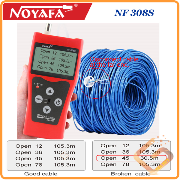 3 Máy test mạng NF308S - Đo số M, dò tín hiệu cáp, kiểm tra thông dây 3 Máy test mạng NF308S - Đo số M, dò tín hiệu cáp, kiểm tra thông dây
