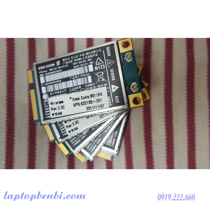 4 Card wwan 3G Ericsson F5521GW  HP HS2340  dùng cho HP 2560p,8460p,8560p,8760w