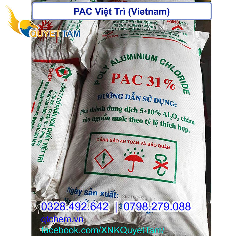 PAC 31 Việt Trì  Poly Aluminium Chloride , bao 25kg