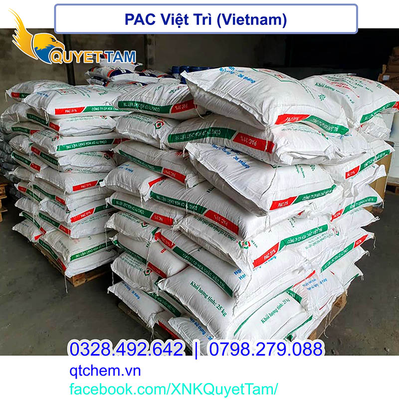 1 PAC 31 Việt Trì  Poly Aluminium Chloride , bao 25kg