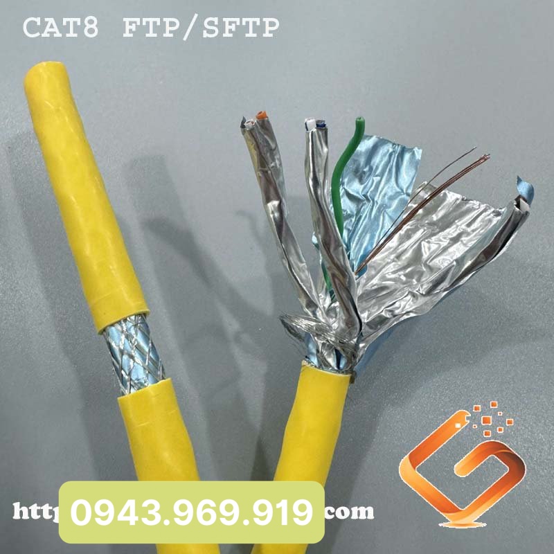 2 Cáp mạng Cat8 Dây Cáp Mạng CAT8 SFTP Dạng Xoắn 23AWG tốc độ 40G 2000MHz Hỗ Trợ PoE, ACT-8SFTP- BULK3 2 Cáp mạng Cat8 Dây Cáp Mạng CAT8 SFTP Dạng Xoắn 23AWG tốc độ 40G 2000MHz Hỗ Trợ PoE, ACT-8SFTP- BULK3
