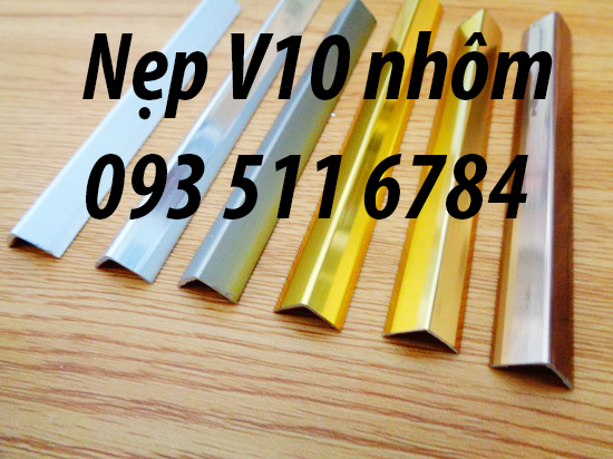 1 Nẹp góc ốp tường Nẹp nhôm V10 cạnh tường Nẹp Inox V15 trang trí