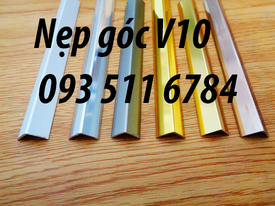 2 Nẹp góc ốp tường Nẹp nhôm V10 cạnh tường Nẹp Inox V15 trang trí