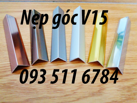 3 Nẹp góc ốp tường Nẹp nhôm V10 cạnh tường Nẹp Inox V15 trang trí