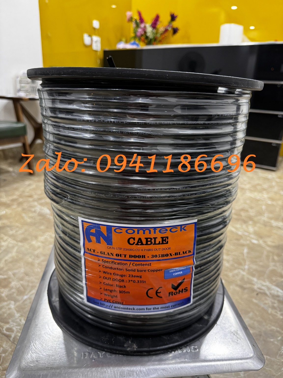 1 Đại lý phân phối độc quyền cáp mạng ngoài trời Cat6 UTP có gia cường mã  ACT-6LANOD-305BK 1 Đại lý phân phối độc quyền cáp mạng ngoài trời Cat6 UTP có gia cường mã  ACT-6LANOD-305BK