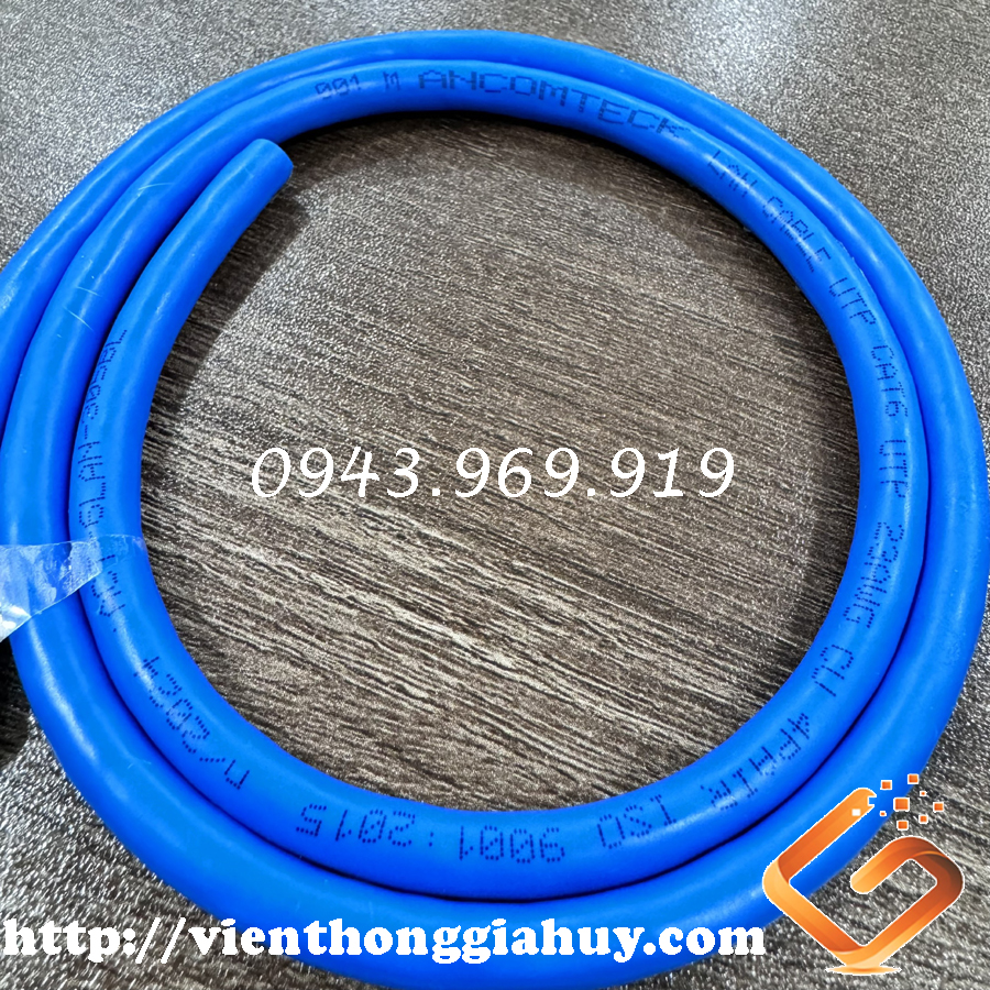 Cáp mạng Cat6 UTP 23awg 305met Blue Ancomteck ACT-6 Cáp mạng Cat6 UTP 23awg 305met Blue Ancomteck ACT-6
