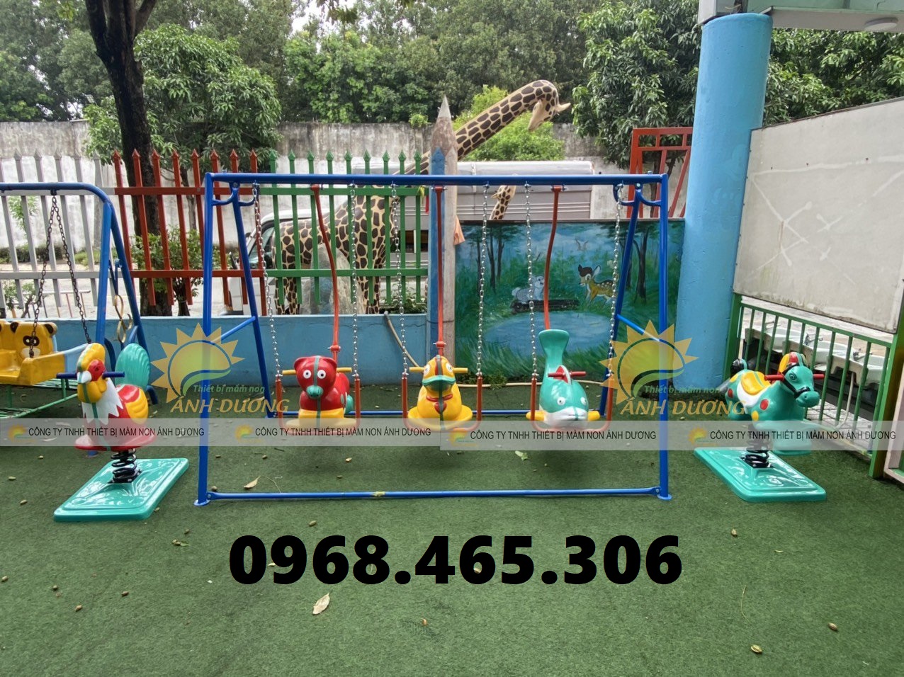 Xích đu 3 con thú 3 chỗ ngồi dành cho trẻ em, xích đu cho bé mầm non Xích đu 3 con thú 3 chỗ ngồi dành cho trẻ em, xích đu cho bé mầm non