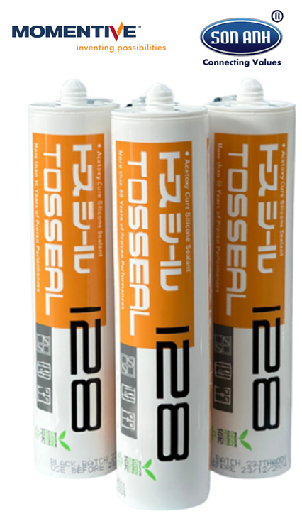 2 Keo silicone axít Tosseal 128 Cửa sổ và kính 2 Keo silicone axít Tosseal 128 Cửa sổ và kính