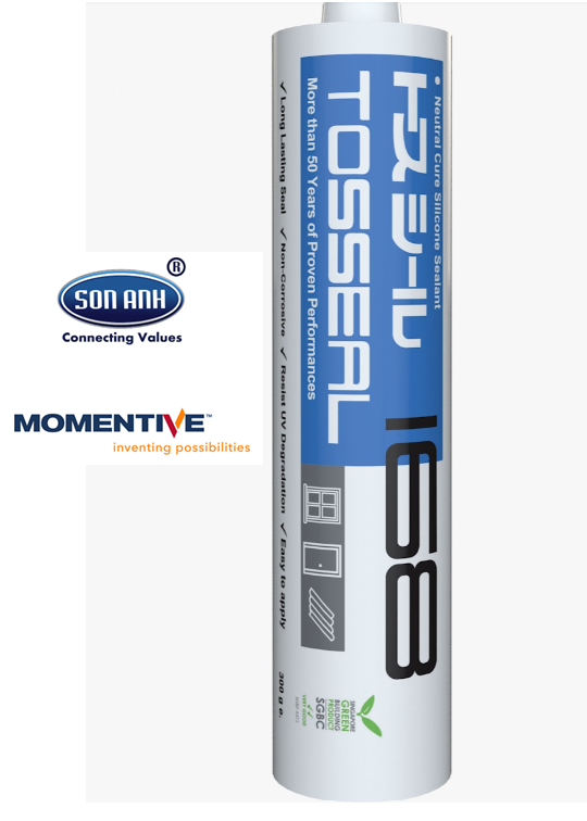 Keo silicone trung tính Tosseal 168 Kính và kim loại Keo silicone trung tính Tosseal 168 Kính và kim loại