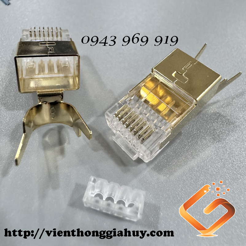 1 Hạt bấm mạng CAT8 chống nhiễu FTP, SFTP, SSTP ACT-F8S-P100 Acomteck