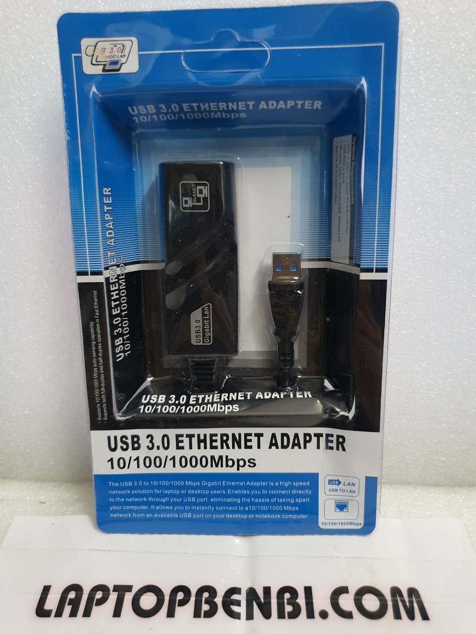 2 Cáp Chuyển USB 3.0 To Lan 10/100/1000 Mbps Gigabit - Cáp USB to LAN 3.0 Gigabit