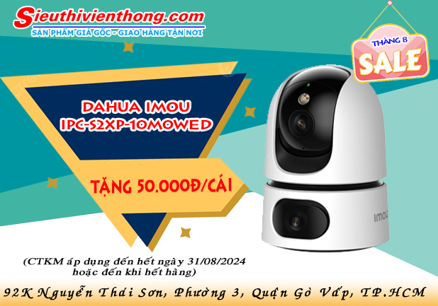 Camera IMOU IPC-S2XP-10M0WED: Giám sát toàn cảnh, sắc nét từng chi tiết