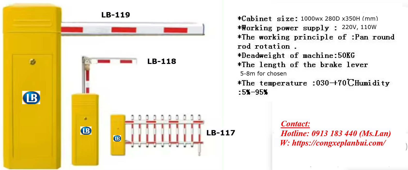 2 Cần gạt barie- Nhập 100- CTY LAN BÙI