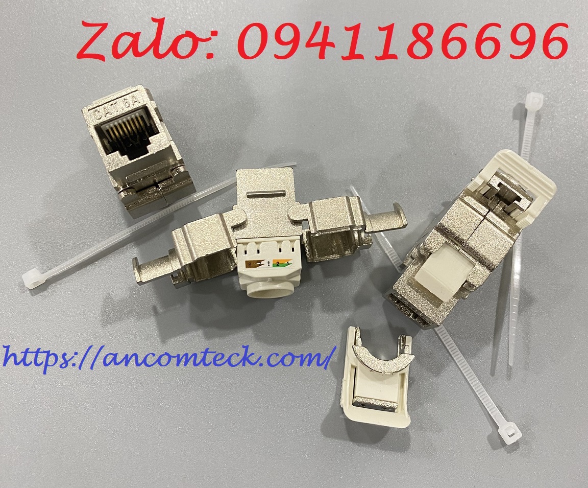 3 Phân phối sẵn kho ModulJack Ổ cắm mạng Cat6A/Cat7 STP Hãng Ancomteck mã ACT-S6A-T001, ACT-S7-002 3 Phân phối sẵn kho ModulJack Ổ cắm mạng Cat6A/Cat7 STP Hãng Ancomteck mã ACT-S6A-T001, ACT-S7-002