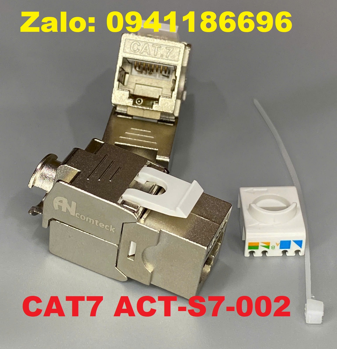 Phân phối sẵn kho ModulJack Ổ cắm mạng Cat6A/Cat7 STP Hãng Ancomteck mã ACT-S6A-T001, ACT-S7-002 Phân phối sẵn kho ModulJack Ổ cắm mạng Cat6A/Cat7 STP Hãng Ancomteck mã ACT-S6A-T001, ACT-S7-002