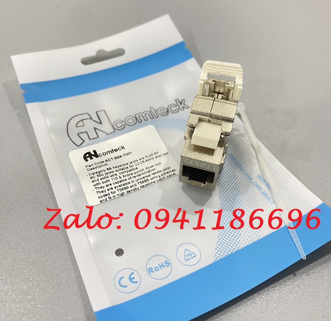 6 Nhân mạng cat7 STP, Mudule CAT7 ACT-S7-002 hãng Ancomteck