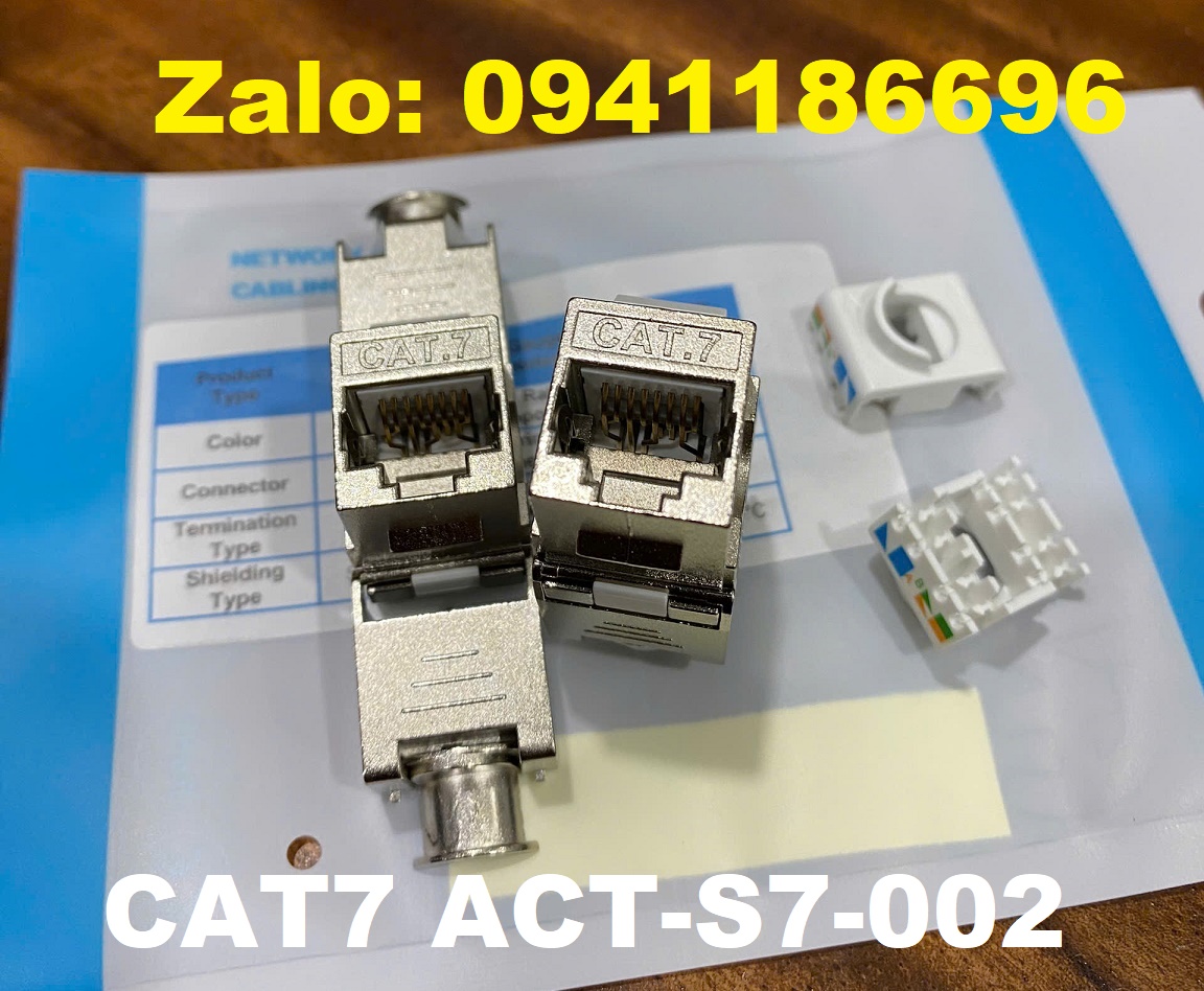 2 Nhân mạng cat7 STP, Mudule CAT7 ACT-S7-002 hãng Ancomteck