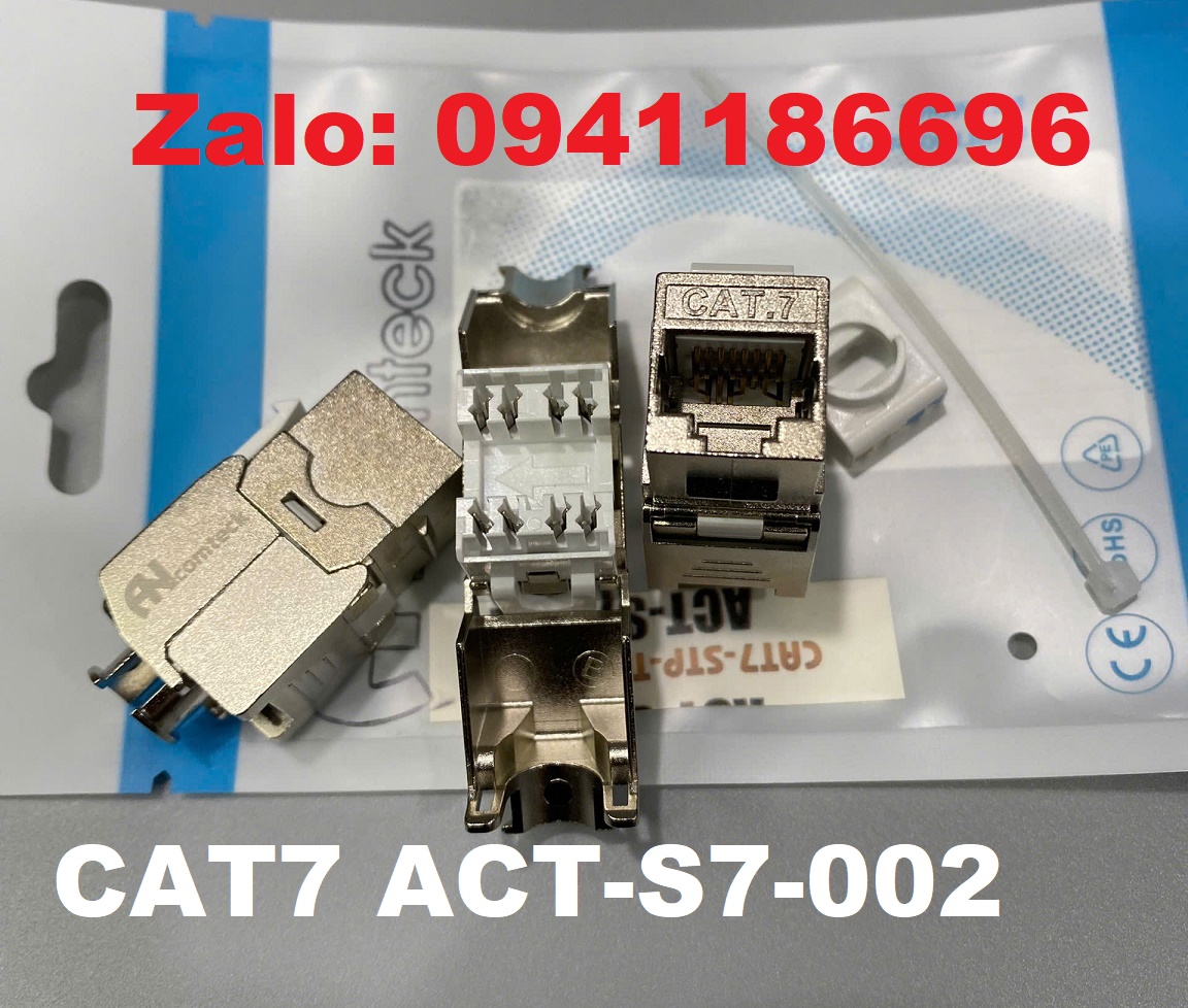 3 Nhân mạng cat7 STP, Mudule CAT7 ACT-S7-002 hãng Ancomteck