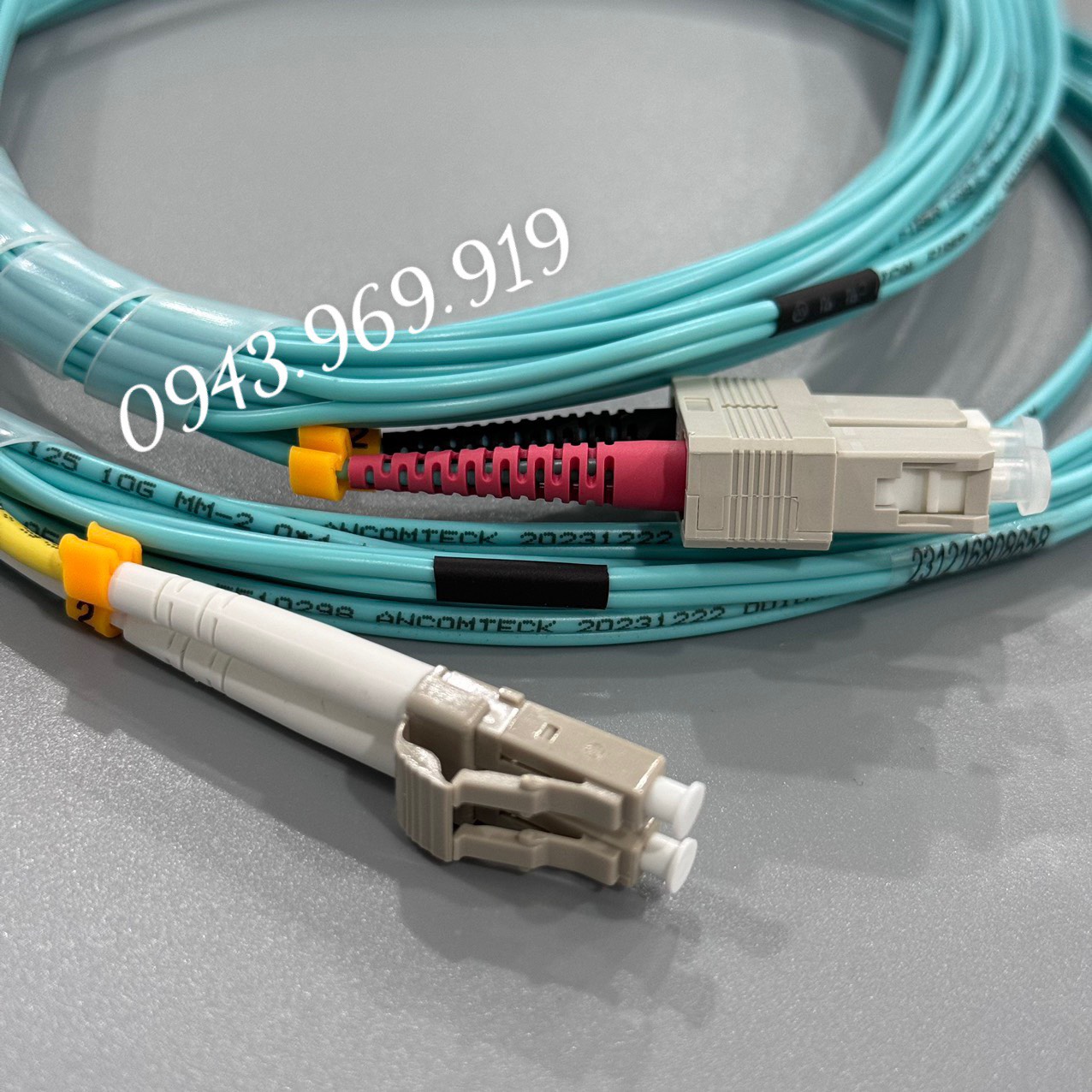 Dây nhảy quang 3m Multimode OM3 chuẩn SC - SC -Multimode Ancomteck Dây nhảy quang 3m Multimode OM3 chuẩn SC - SC -Multimode Ancomteck