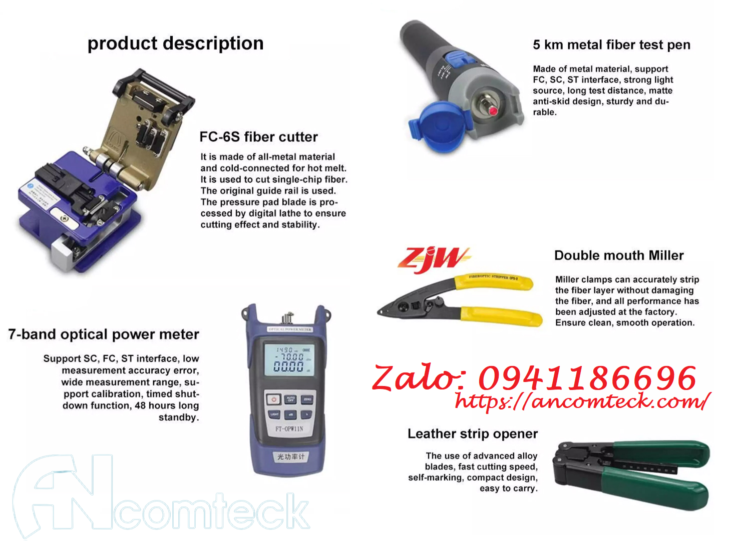 1 Bộ dụng cụ làm quang ACT- F509 ANCOMTECK