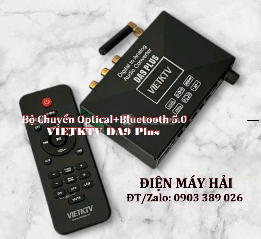 1 Bộ Chuyển DAC VietKTV DA9 Plus Bluetooth 5.0 có tăng giảm âm