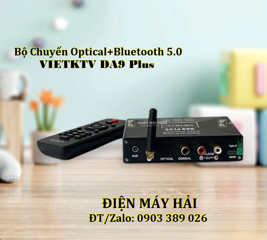 3 Bộ Chuyển DAC VietKTV DA9 Plus Bluetooth 5.0 có tăng giảm âm