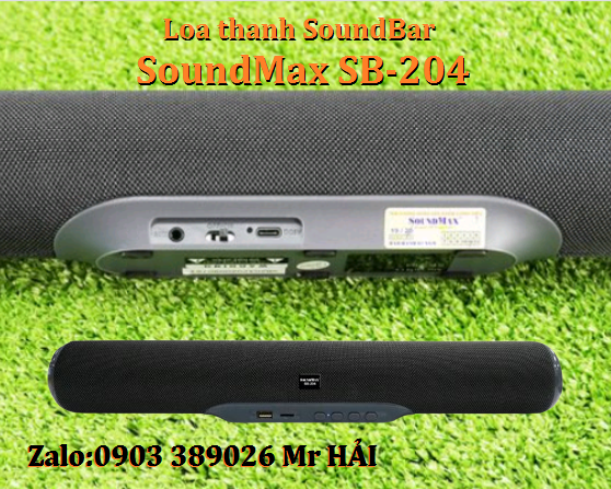 1 Loa thanh SoundMax SB-204/2.0 bluetooth 5.0 âm thanh cực hay