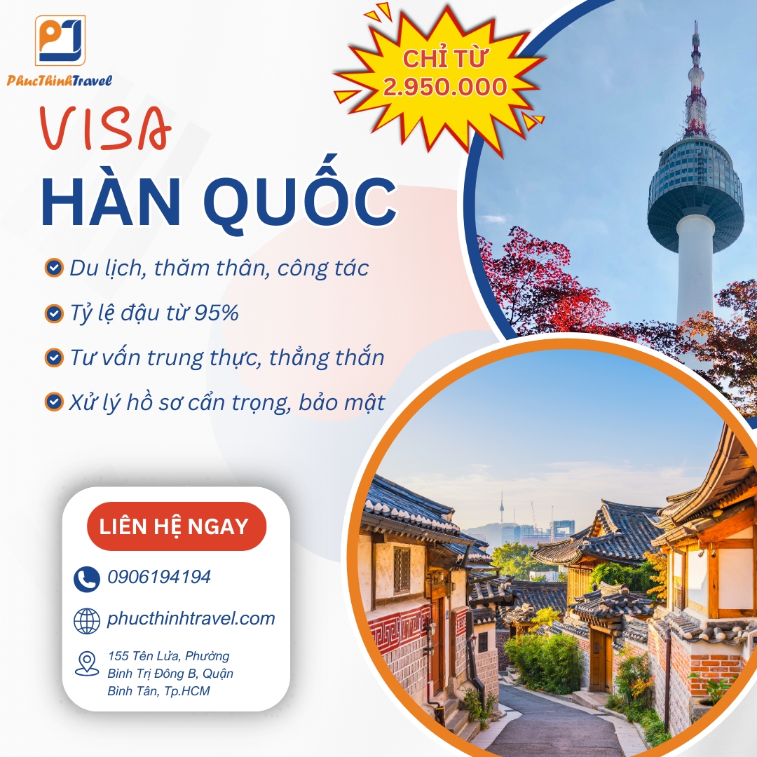 3 Dịch Vụ Visa Hàn Quốc Bình Tân Trọn Gói Chỉ Từ 2.950k