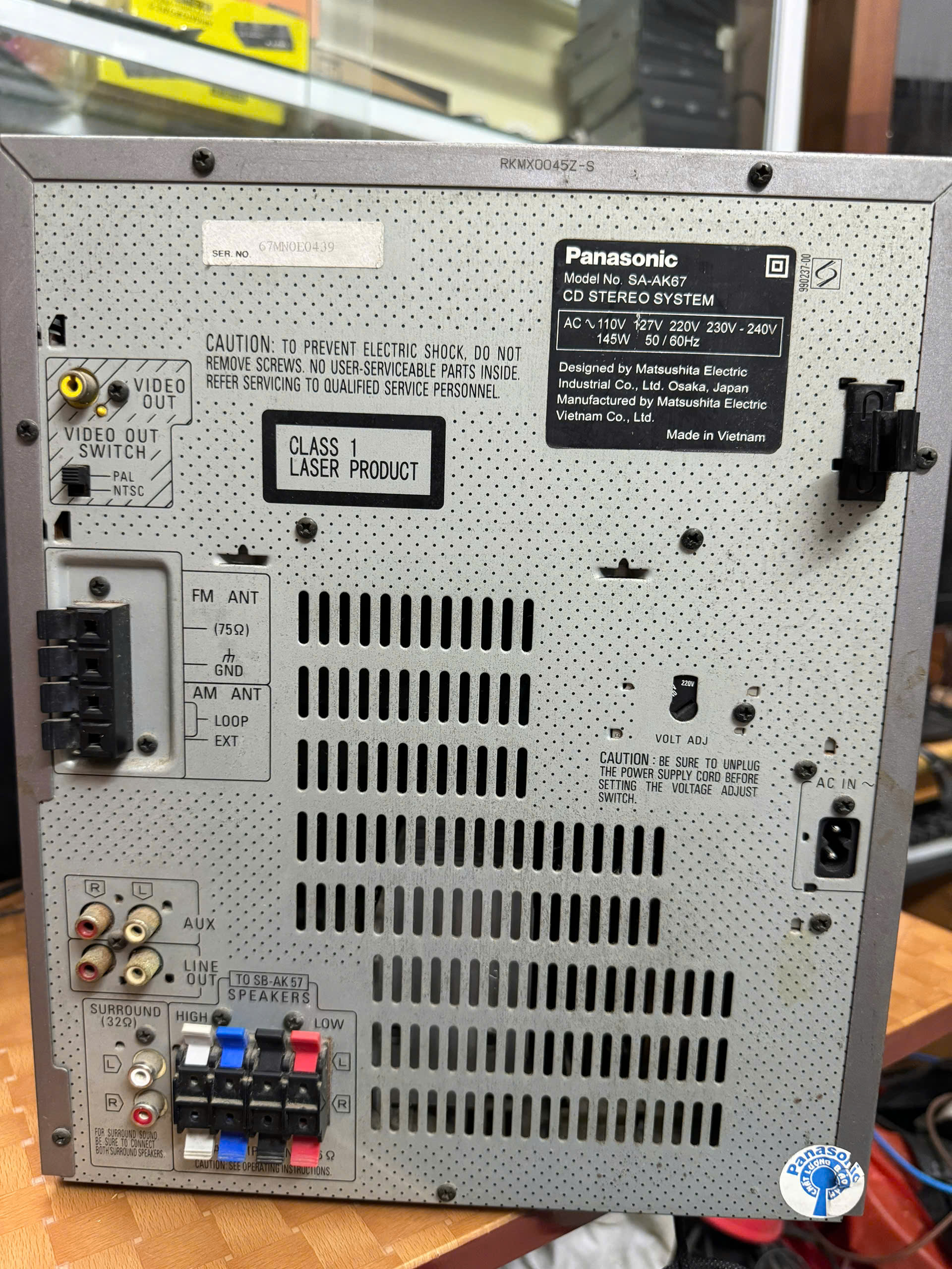 Bán bộ panasonic sa-ak67 có sub bên trong bass