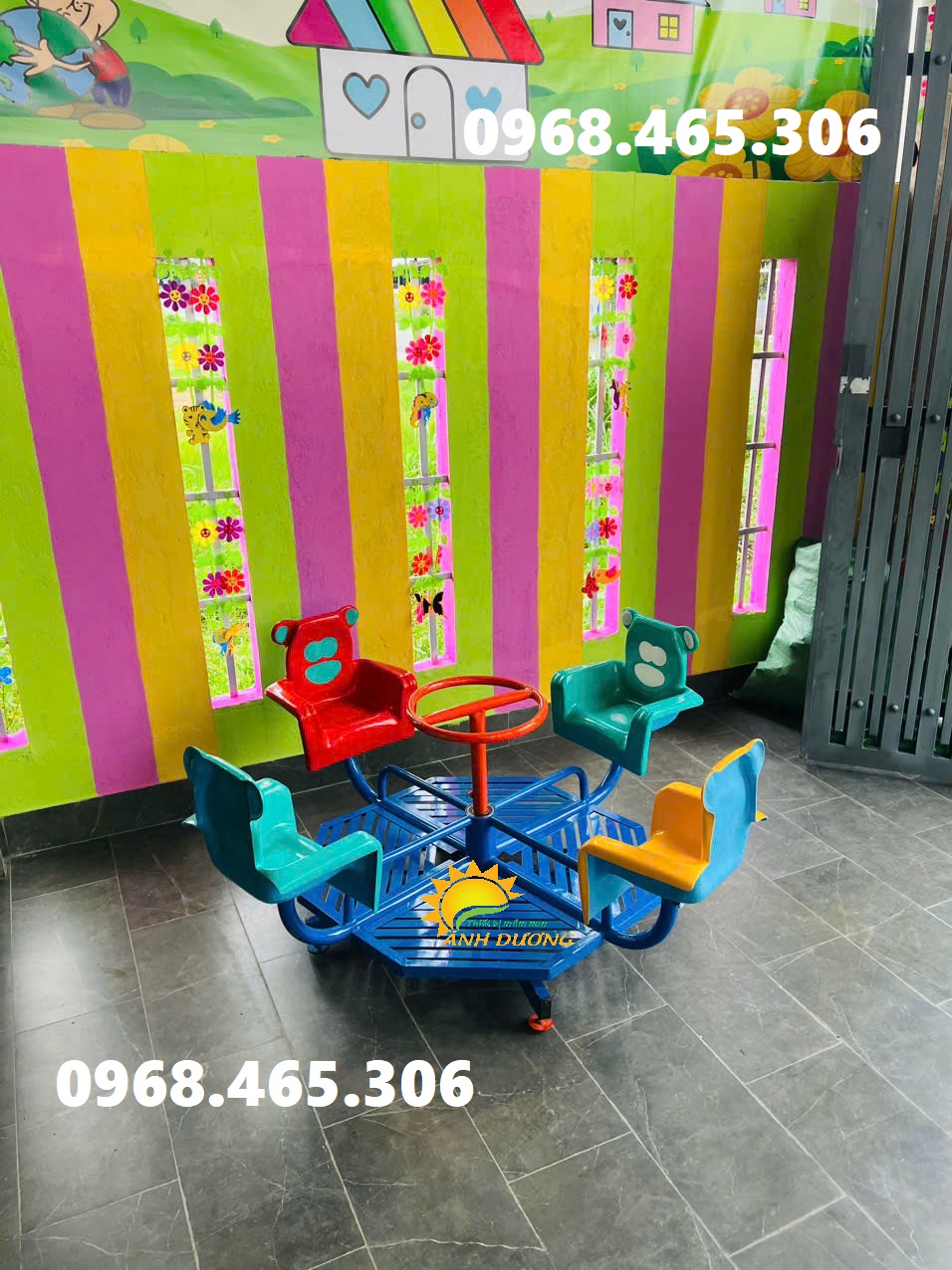 3 Đu quay trẻ em 4 chỗ ngồi nhập khẩu, đu quay ngoài trời 3 Đu quay trẻ em 4 chỗ ngồi nhập khẩu, đu quay ngoài trời