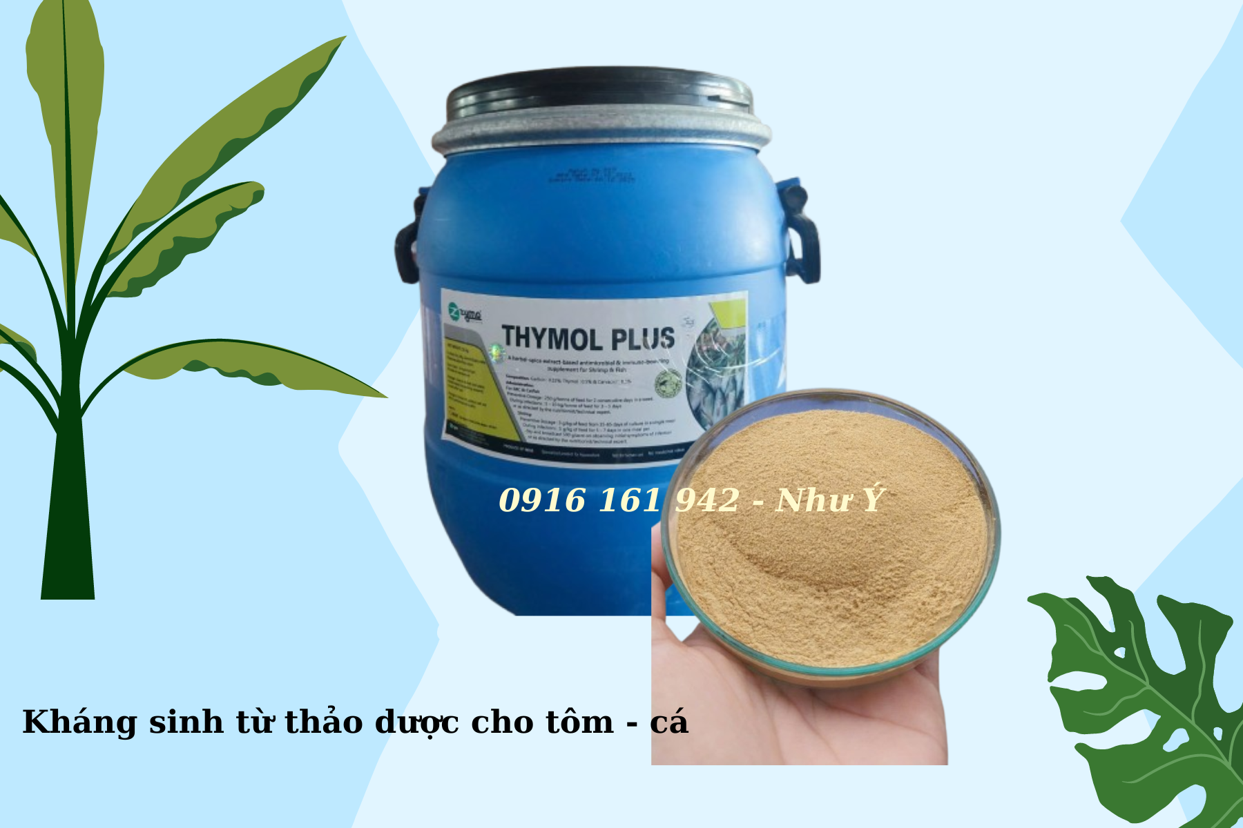 THYMOL PLUS - Thảo dược thay thế kháng sinh, sổ kí sinh đường ruột và hỗ trợ tiêu hóa
