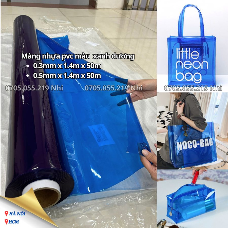 9 Màng Nhựa Pvc Dẻo Hologram Ánh Kim 7 Màu Altek may túi quà tặng, balo, bóp viết giá rẻ