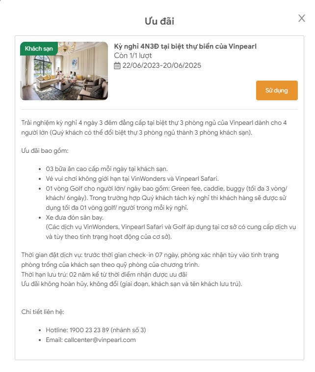 1 Bán VOUCHER Kỳ nghỉ trọn gói 4N3Đ tại VINPEARL, VILLA 3PN, Buffet, VinWonder, Safari không giới hạn