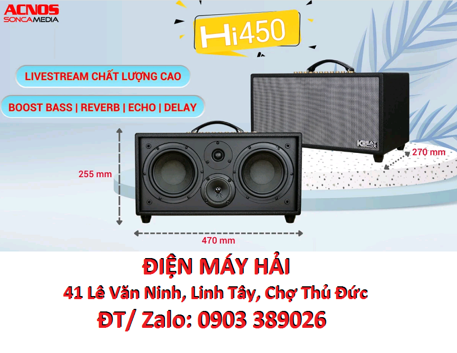 Loa Karaoke Bluetooth Acnos KbeatBox Hi450 chính hãng SonCa Media Việt Nam