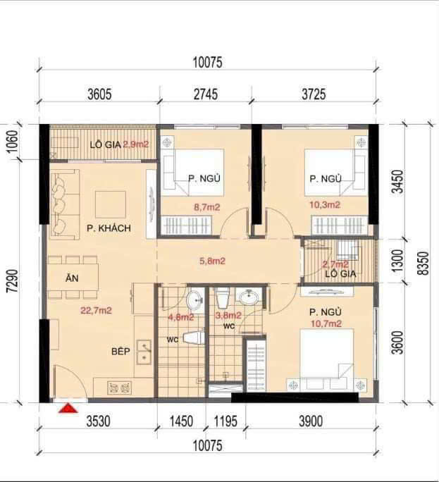 5 Cho thuê căn hộ 3 PHÒNG NGỦ TẠI THE SAKURA SA 5 - Phân khu cao cấp
