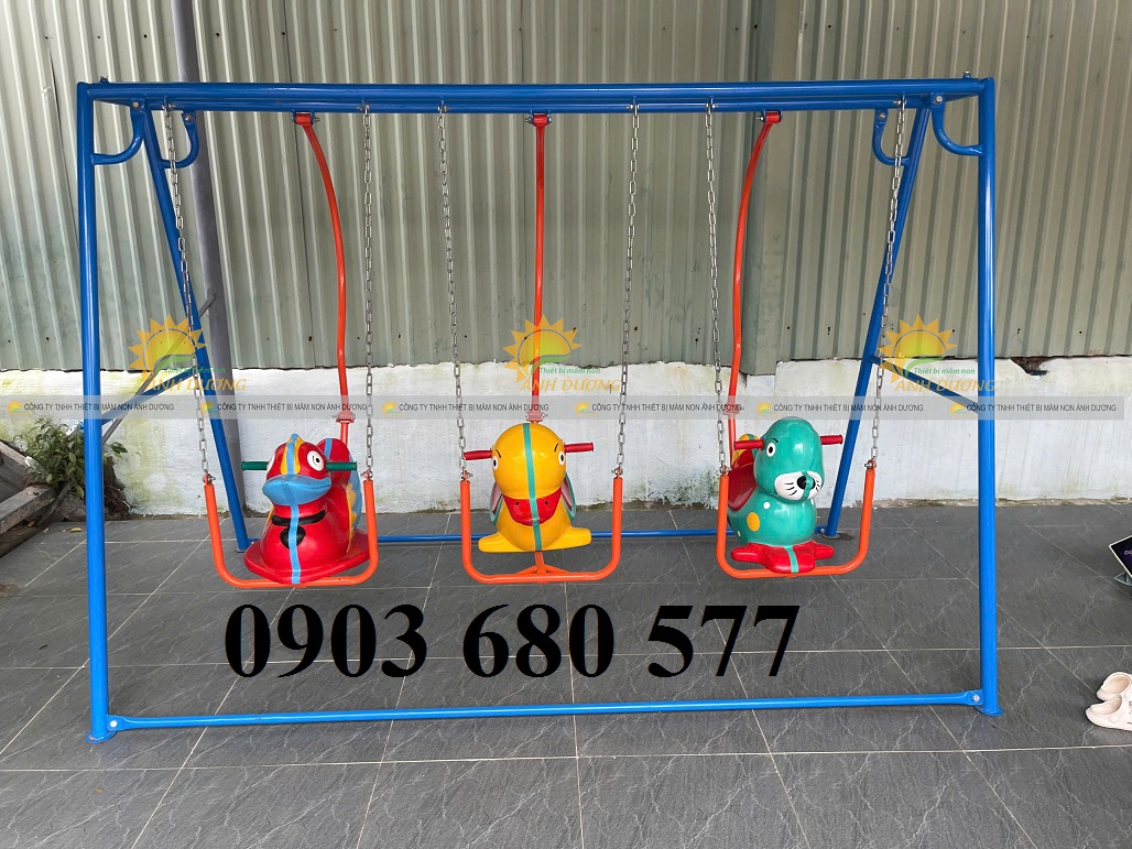 9 Xích đu 3 con vật 3 chỗ ngồi cho trẻ em mầm non 9 Xích đu 3 con vật 3 chỗ ngồi cho trẻ em mầm non