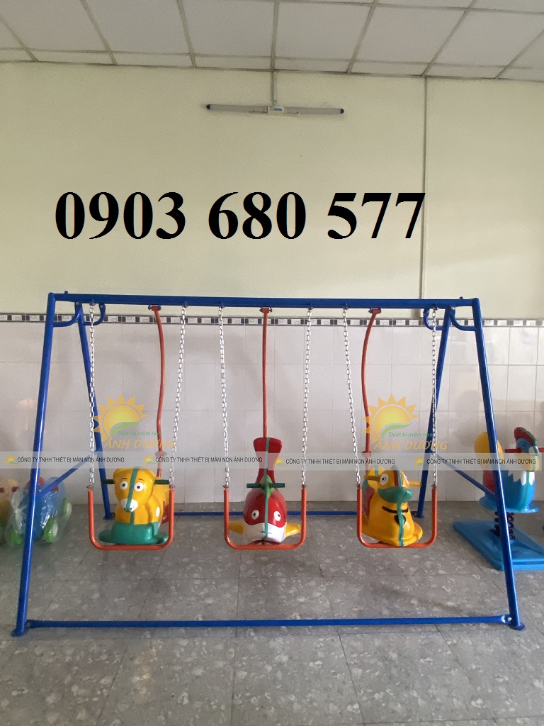 7 Xích đu 3 con vật 3 chỗ ngồi cho trẻ em mầm non 7 Xích đu 3 con vật 3 chỗ ngồi cho trẻ em mầm non