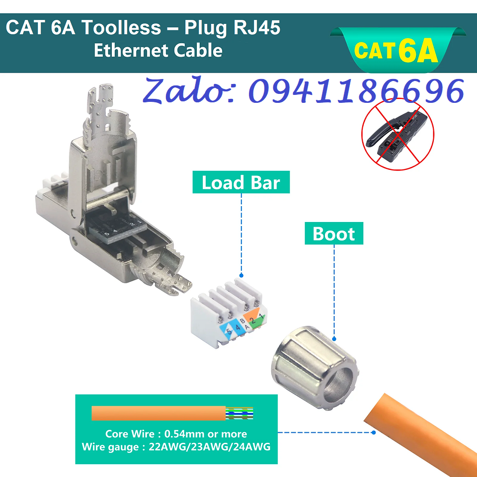 2 Phân phối Hạt mạng chuẩn công nghiệp Ancomteck Cat6A/ CAT7 mã hiệu ACT-S6A-UK