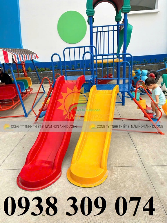 1 Cầu trượt song song, Cầu trượt trẻ em 2 máng trượt song song 1 Cầu trượt song song, Cầu trượt trẻ em 2 máng trượt song song