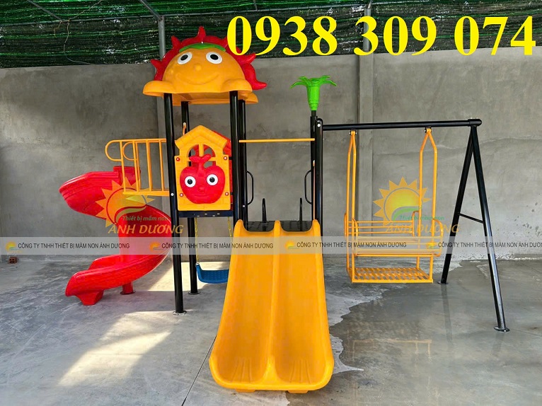 Cầu trượt liên hoàn trẻ em giá rẻ, cầu trượt trẻ em xích đu Cầu trượt liên hoàn trẻ em giá rẻ, cầu trượt trẻ em xích đu