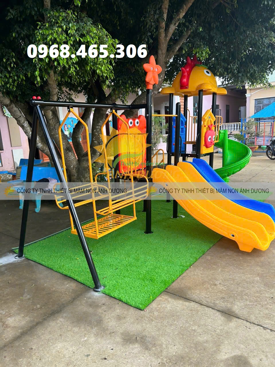 1 Cầu trượt sắt trẻ em ngoài trời, cầu trượt mầm non chất lượng cao