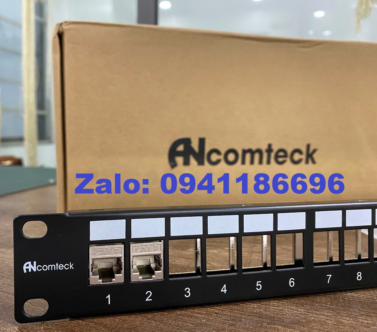 4 Ổ cắm RJ45 đa năng CAT6A FTP Shielded có chống nhiễu  100/1000  Ancomteck, mã ACT-S6A-001