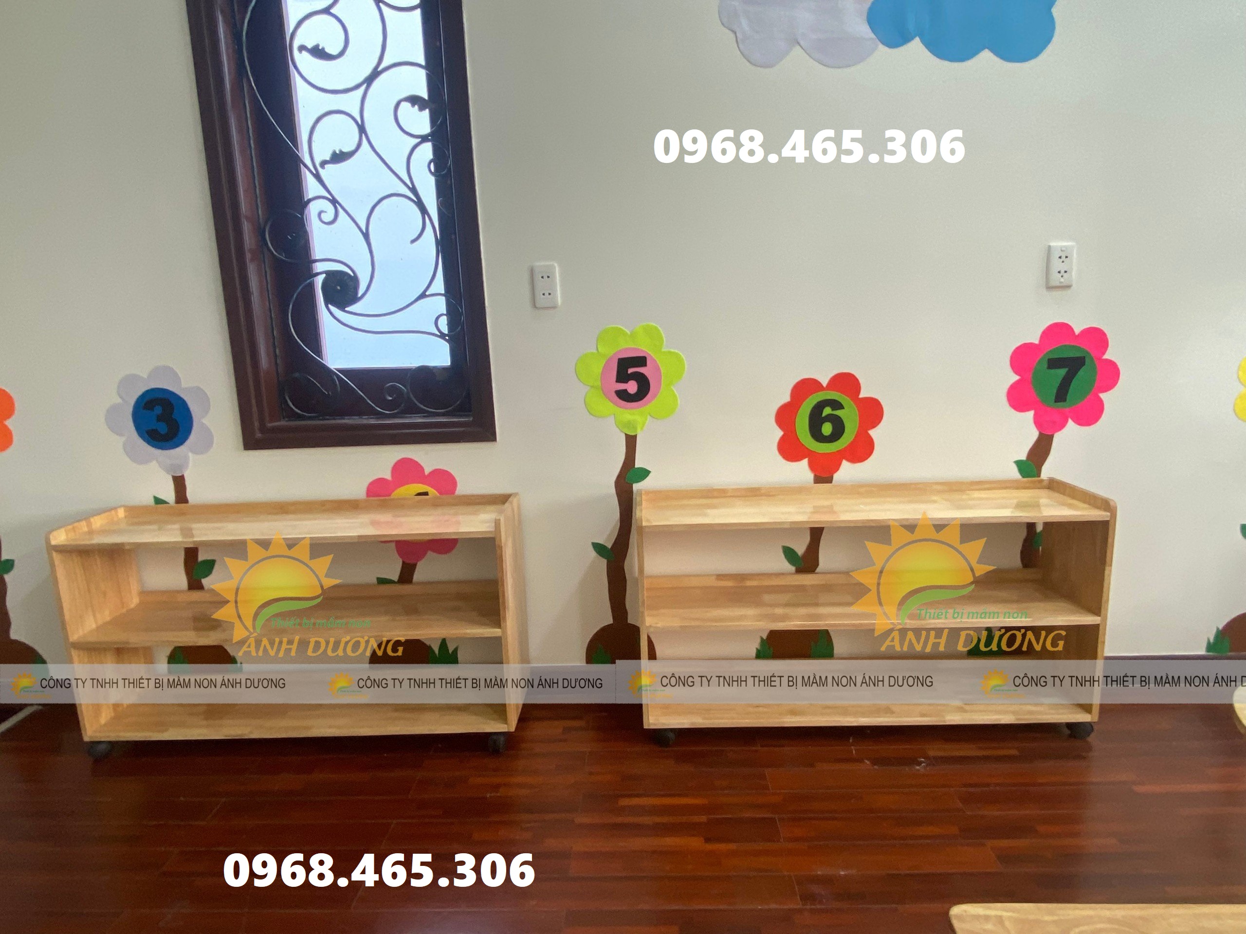 3 Kệ gỗ cao su mầm non, tủ gỗ mầm non mẫu giáo 3 Kệ gỗ cao su mầm non, tủ gỗ mầm non mẫu giáo