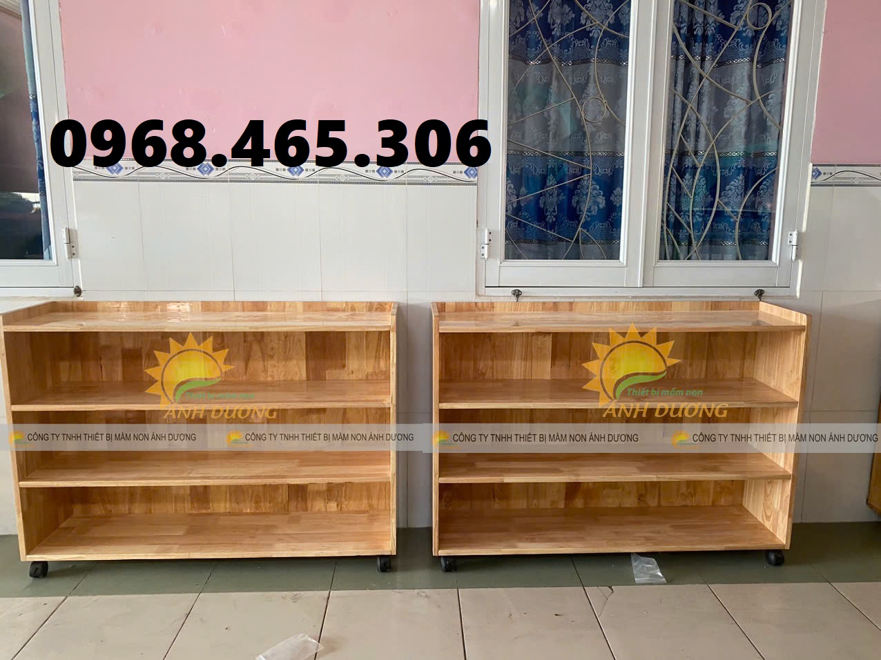 4 Kệ gỗ cao su mầm non, tủ gỗ mầm non mẫu giáo 4 Kệ gỗ cao su mầm non, tủ gỗ mầm non mẫu giáo