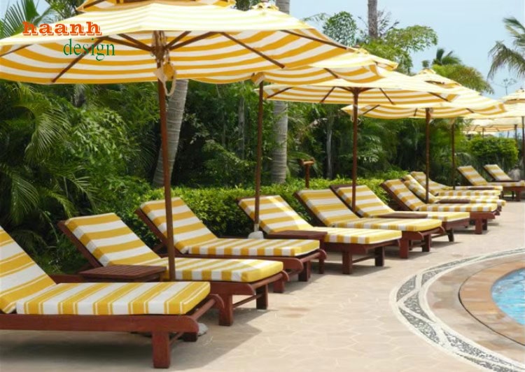 Giường Thư Giãn Hồ Bơi Gỗ Teak - Tinh Hoa Từ Thiên Nhiên